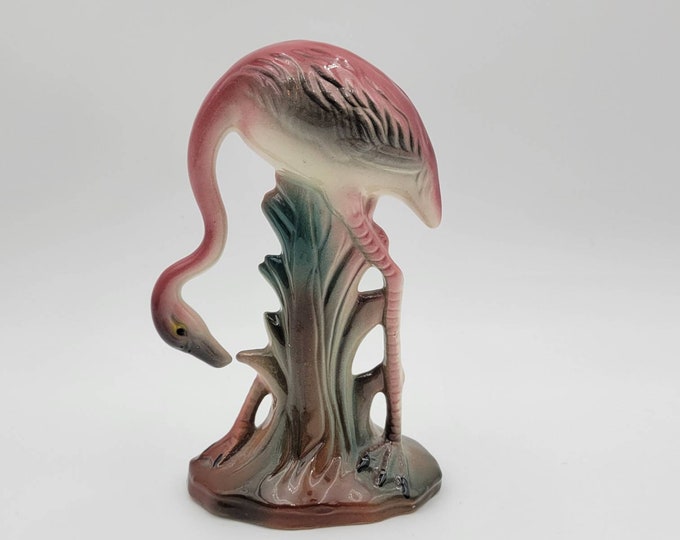 Vintage Flamingo Figurine Statuette Maddux California Pottery Etsy