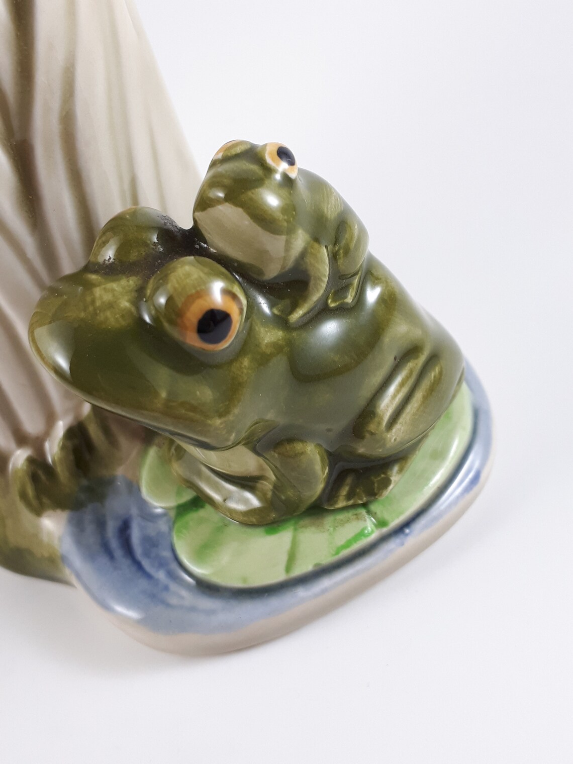 Handpainted Otagiri Frog Bud Vase Figurine Etsy