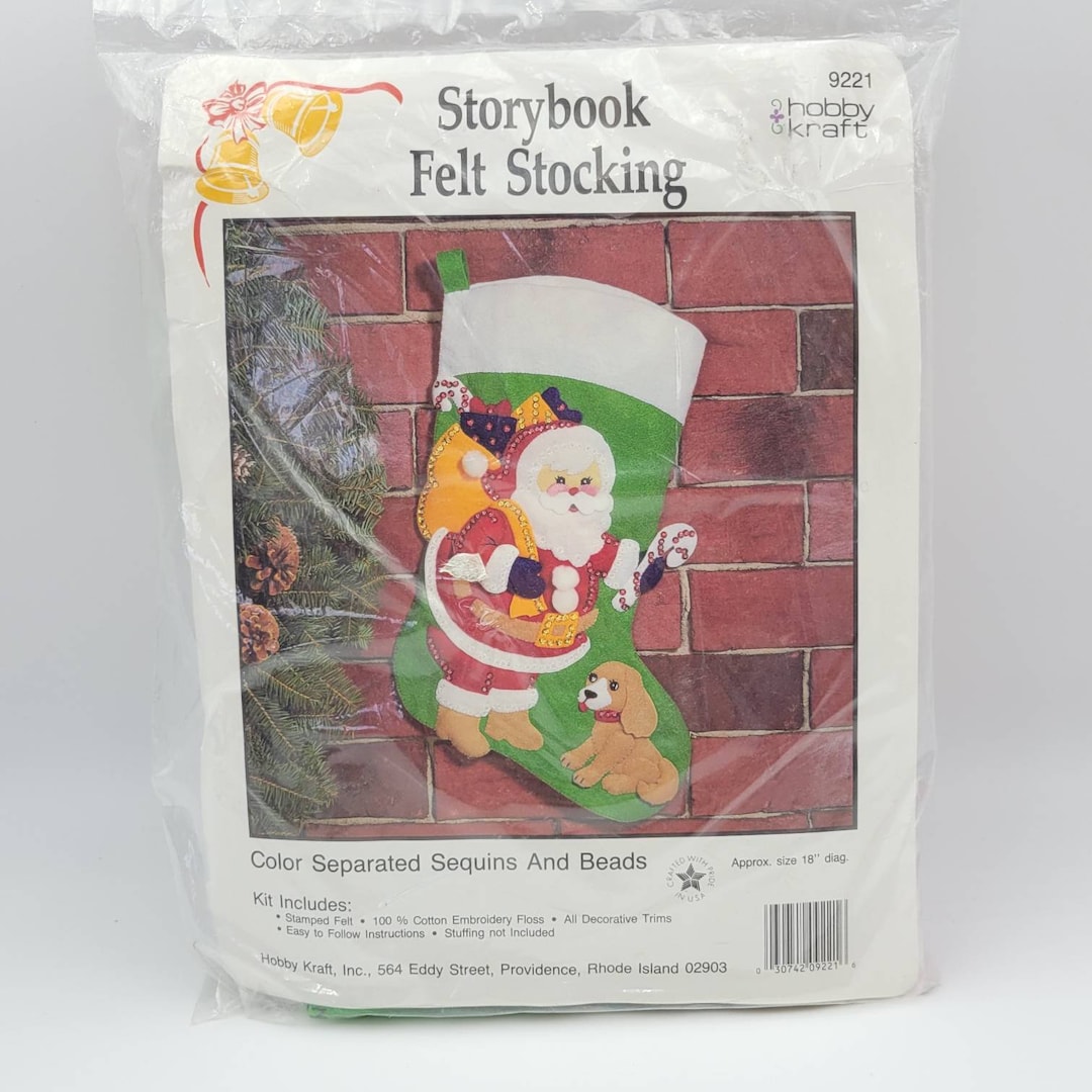 Vintage Felt Christmas Stocking Kits 