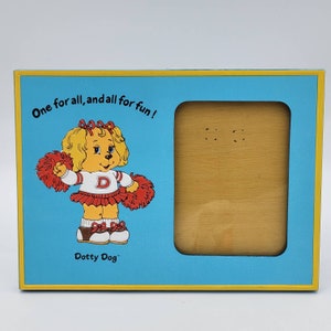 Retro Get Along Gang Dotty Dog Wood Picture Frame 1985