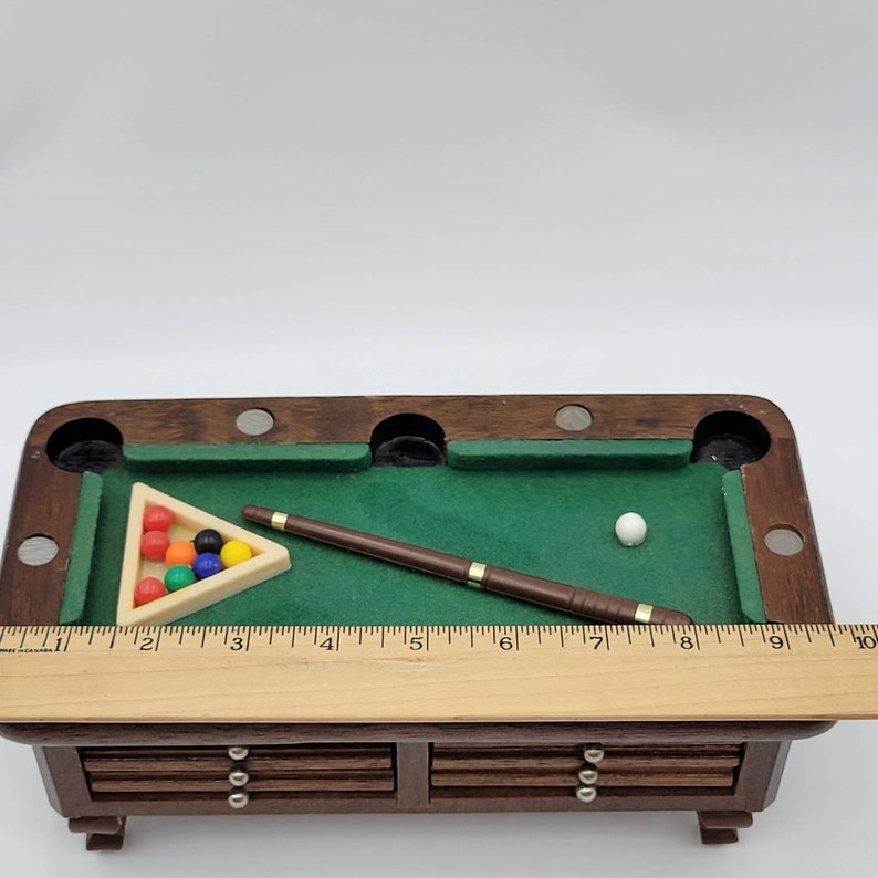 Vintage Enesco Miniature Pool Table Coasters Etsy Canada