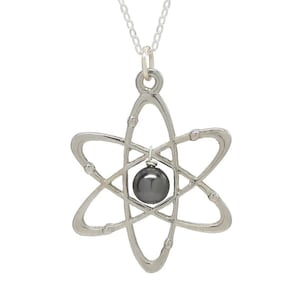 Atomic Science Necklace | Chemistry Physics Jewelry, Ms Frizzle, SciComm, Science Chic, Atom Pendant, Unique STEM Gift Scientist or Teacher