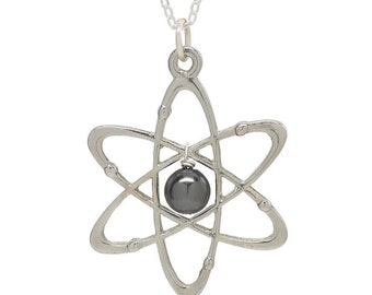 Atomic Science Necklace | Chemistry Physics Jewelry, Ms Frizzle, SciComm, Science Chic, Atom Pendant, Unique STEM Gift Scientist or Teacher