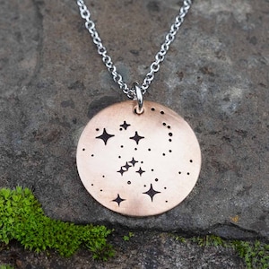 Orion Constellation Necklace, Hand-stamped | Stargazer Astronomy Space Star Science Jewelry, Unique STEM gift for a Scientist or Astronomer