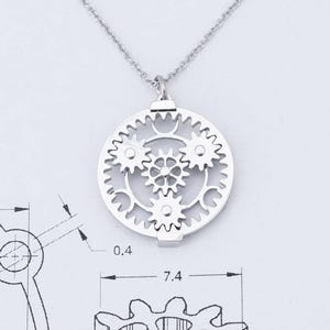 Planetary Gears Necklace - Kinetic Engineering Jewelry