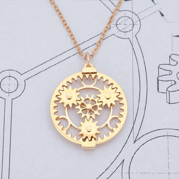 Planetary Gear Set Necklace | Kinetic Engineering Jewelry