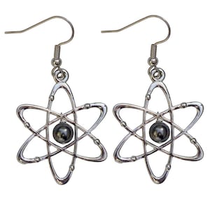 Atomic Science Earrings | Chemistry Physics Jewelry, Ms Frizzle, SciComm, Science Chic, Atom Earring, Unique STEM Gift Scientist or Teacher