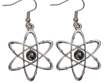 Atomic Science Ohrringe | Chemie Physik Schmuck, Frau Frizzle, SciComm, Science Chic, Atom Ohrring, Einzigartige STEM Geschenk Wissenschaftler oder Lehrer