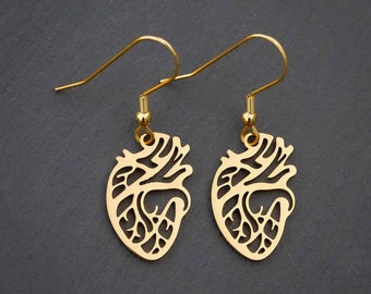 Anatomische hartoorbellen | Wetenschap biologie geneeskunde cardiologie anatomie sieraden, unieke STEM hanger cadeau voor verpleegkundige of arts, inspirerend