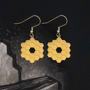 James Webb Space Telescope Earrings | Boutique Academia Science Jewelry, JWST Earrings, Space, Astronomy, Unique STEM Gift for Scientists