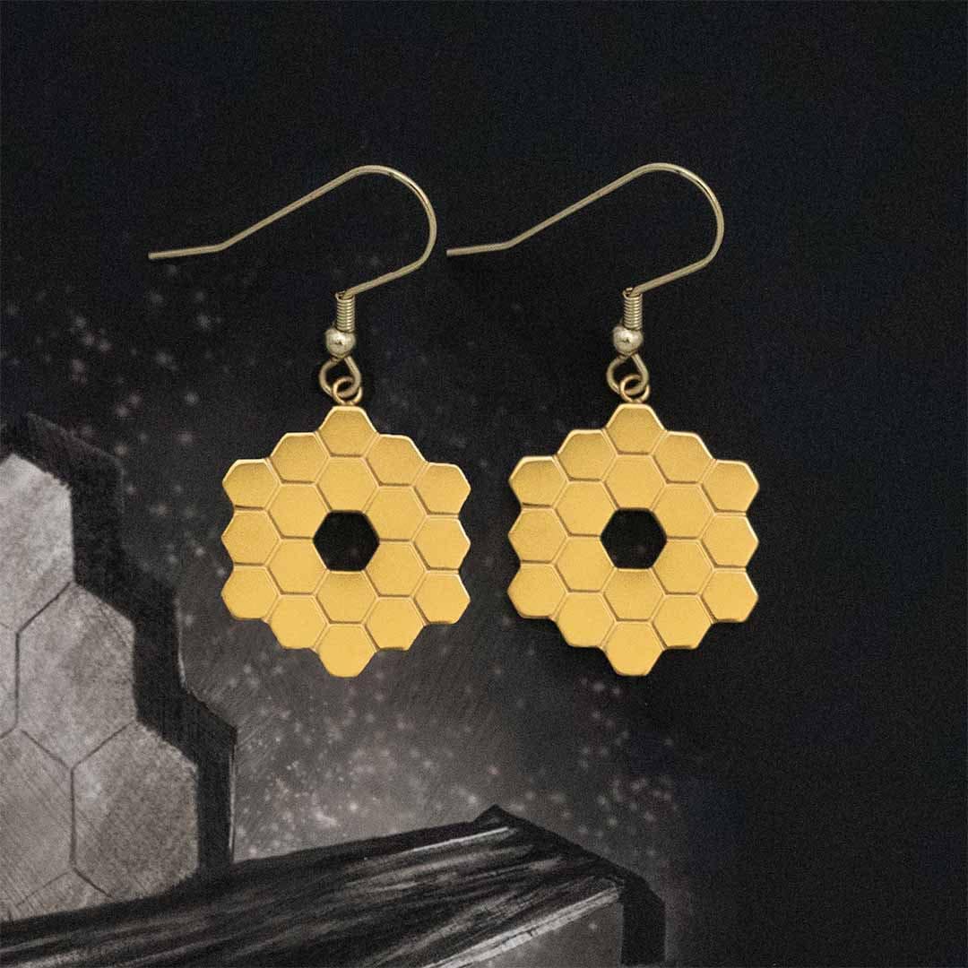 James Webb Space Telescope Earrings | Boutique Academia Science Jewelry, JWST Earrings, Space, Astronomy, Unique STEM Gift for Scientists