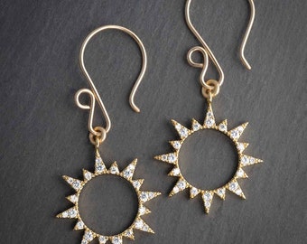 Eclipse Solar Totality Earrings | Astronomy Space Science Jewelry, Unique STEM Jewellery Gift for Scientist, Astronomer, Teacher or Student
