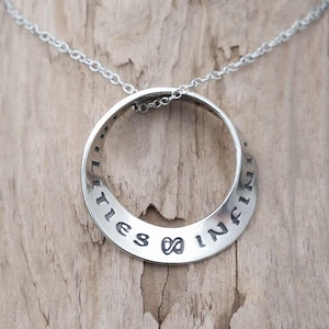 Möbius Necklace &quot;Infinite Possibilities&quot; | Inspirational Math Jewelry, Unique Infinity Mobius Jewellery STEM Scientist Graduation Gift