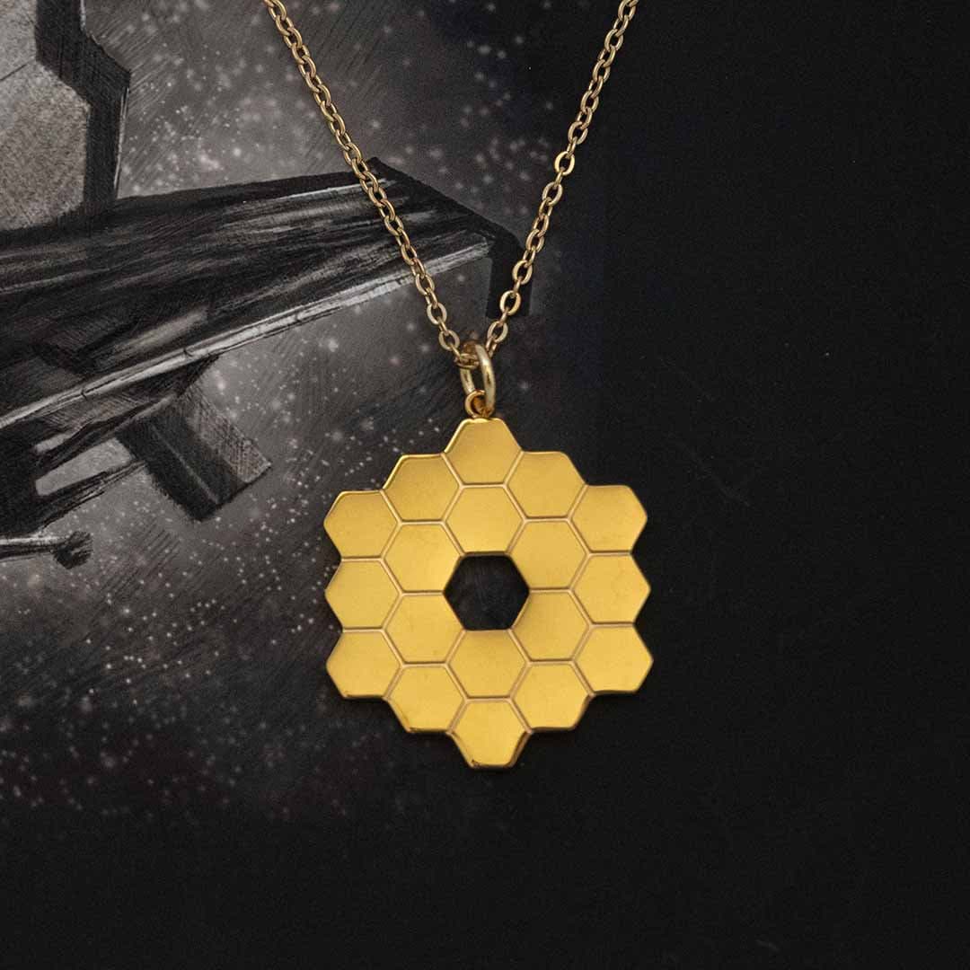 James Webb Space Telescope Necklace | Boutique Academia Science Jewelry, JWST Necklace, Space, Astronomy, Unique STEM Gift for Scientists