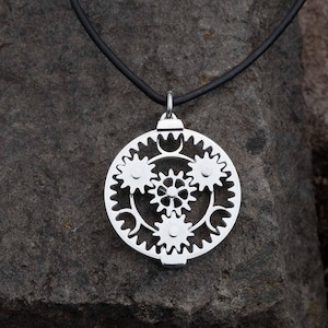 Planetary Gears Necklace - Kinetic Engineering Jewelry