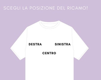 t-shirt ricamata a mano personalizzabile