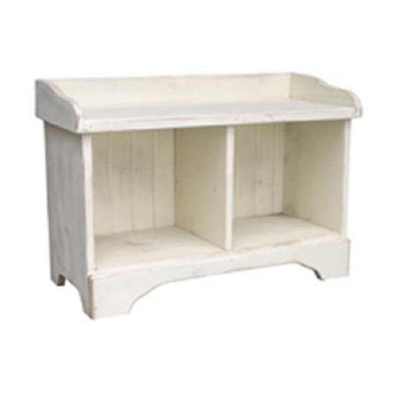 NAAV Handcrafted 2-Cube Cubby Bench Antique Wooden Vintage Bench Canadian Made Rustic Pine Furniture bild 2