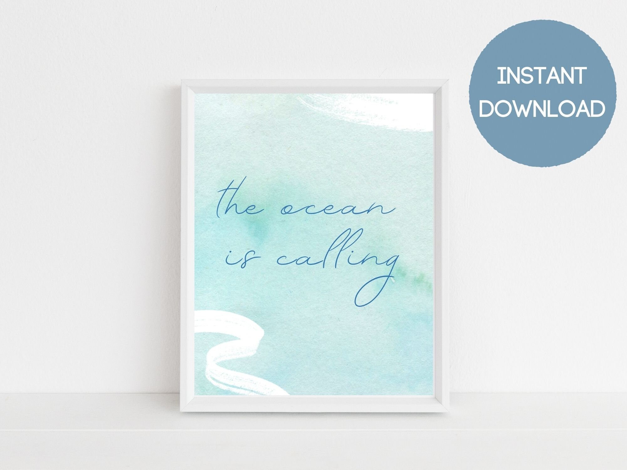 Ocean is Calling Wall Art Printable Art Instant Download | Etsy