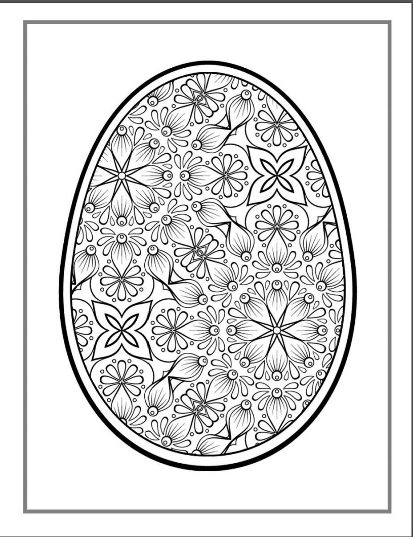 Mandala Easter Coloring Book-Printable PDF File | Etsy