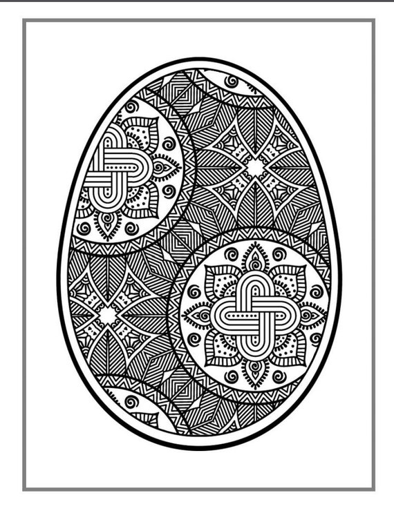 Mandala Easter Coloring Book-Printable PDF File | Etsy