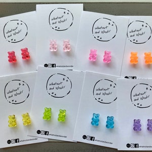 Hearing Aid Charms | Clear Gummy Bear Hearing Aid Whimsy Set | Hearing Aid Jewelry | Hearing Aid Earrings | Hearing Aid Accessories