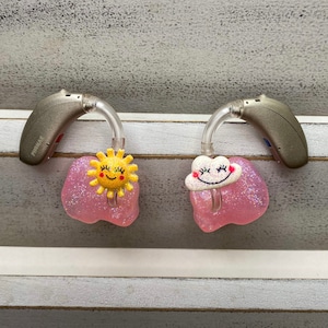 Hearing Aid Charms | Happy Day Sparkle Hearing Aid Whimsy Set | Hearing Aid Jewelry | Hearing Aid Earrings | Hearing Aid Accessories