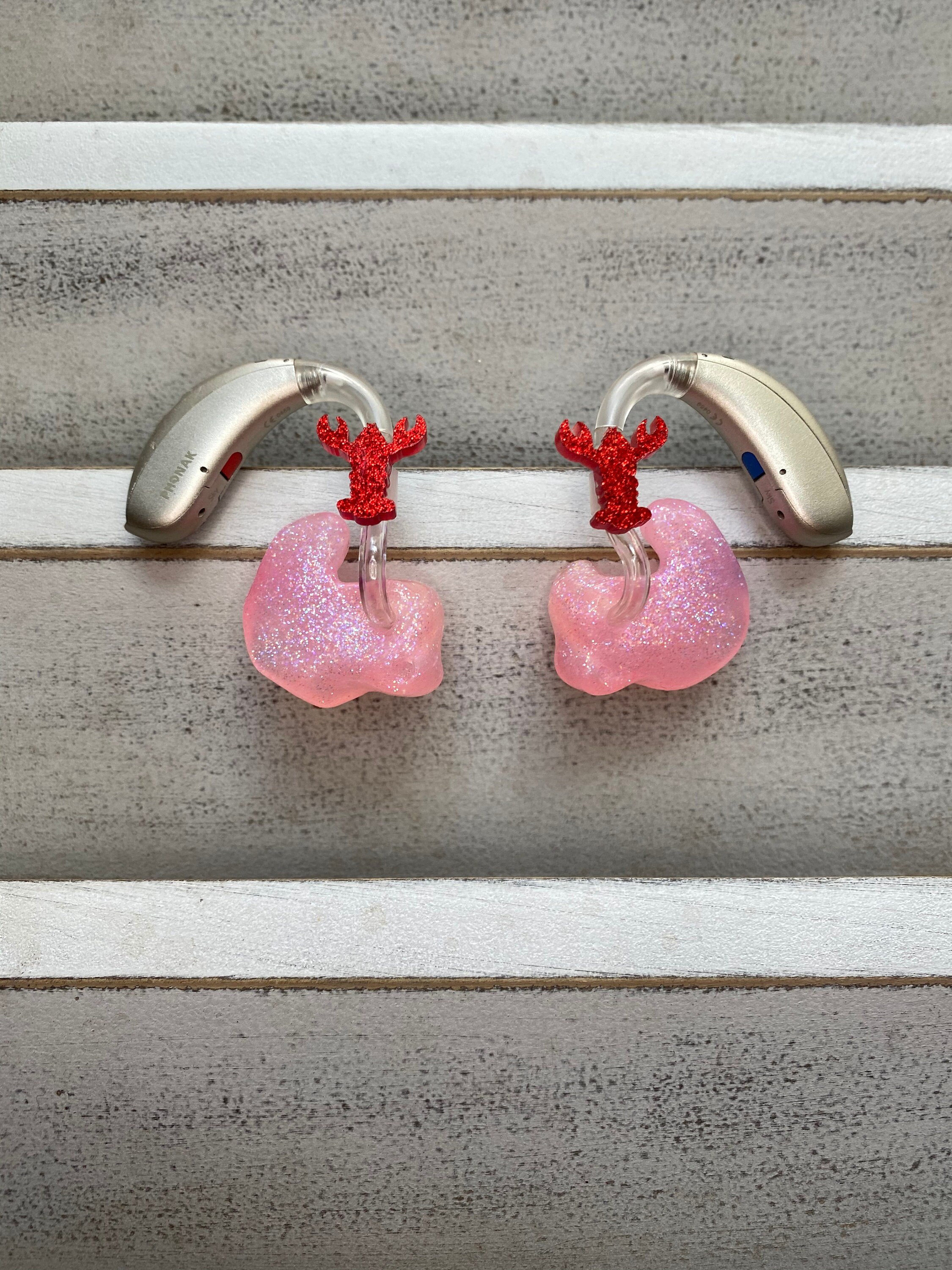 Hearing Aid Charms Lobster Sparkle Hearing Aid Whimsy Set Etsy UK