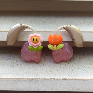 Hearing Aid Charms | Super Flowers Whimsy Set | Hearing Aid Jewelry | Hearing Aid Earrings | Accessories