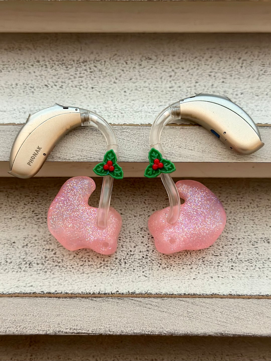 Hearing Aid Charms Holly Berry Christmas Hearing Aid Whimsy Etsy