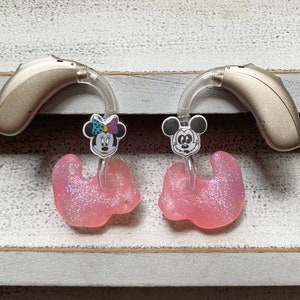 Hearing Aid Charms | Magical Mouse Christmas Nightmare Hearing Aid Whimsy | Halloween | Hearing Aid Jewelry | Hearing Aid Earrings