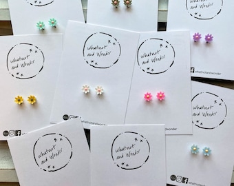 Ciondoli per apparecchi acustici / Set di piccoli fiori e margherite / Gioielli per apparecchi acustici / Orecchini per apparecchi acustici / Accessori