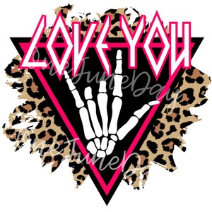 Valentines PNG, Rock Band PNG, Leopard Print Valentine PNG for Sublimation, Sublimation File