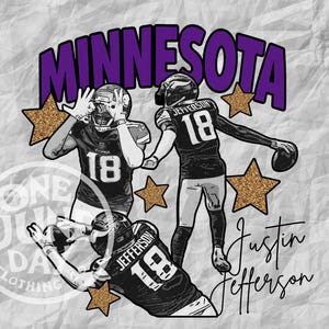 Minnesota Football Digital Download | 90s Vikings Cartoon Style | Retro Game Day PNG | Instant Download for Sublimation, Print, Merch