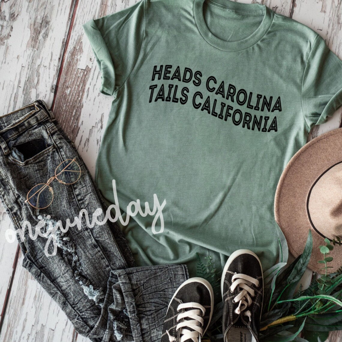 Heads Carolina Tails California PNG Sublimation File PNG for Etsy