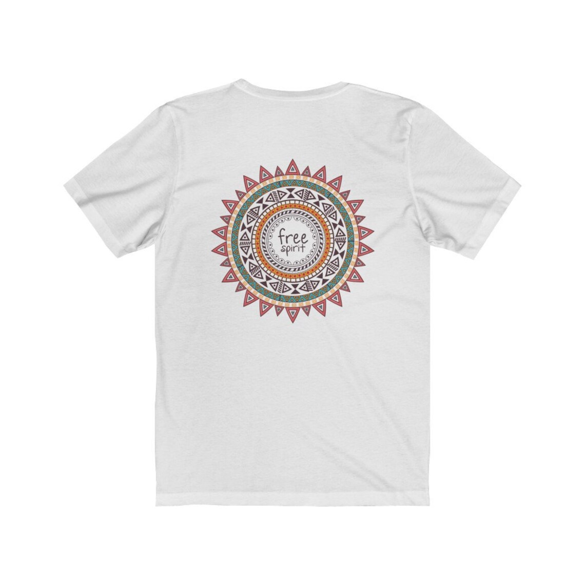 Free Spirit TShirt Back Design Graphic Tee Boho Mandala | Etsy