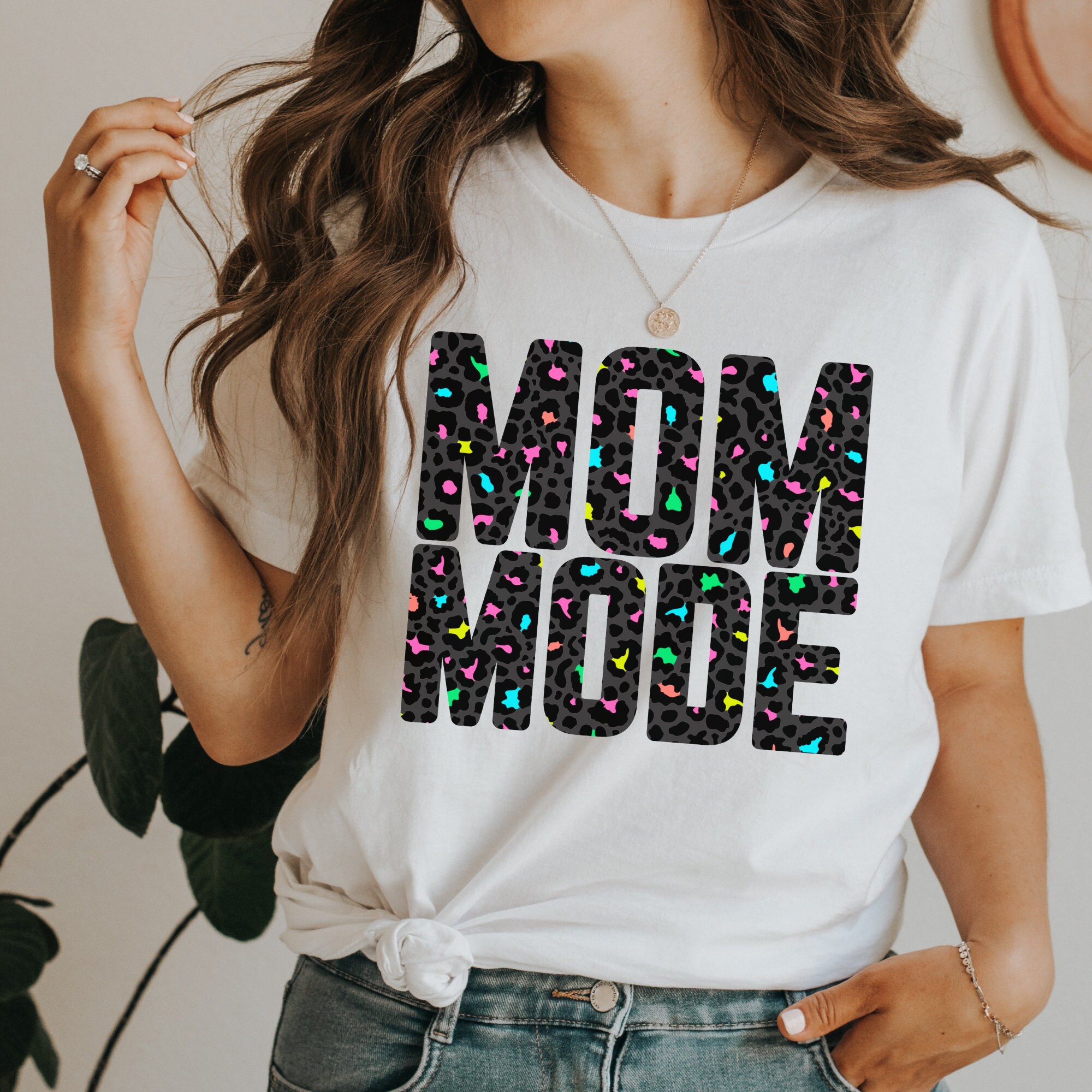 Mom Mode T-Shirt Leopard Print Shirt Leopard Mom Shirt Mama | Etsy