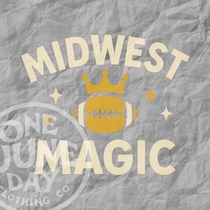 Midwest Magic Football Crown Graphic – Digital PNG File for Game Day Shirts - KC football PNG