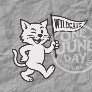 Fichier PNG de mascotte de chats sauvages mascotte d'école de chats sauvages Fichier PNG pour sublimation