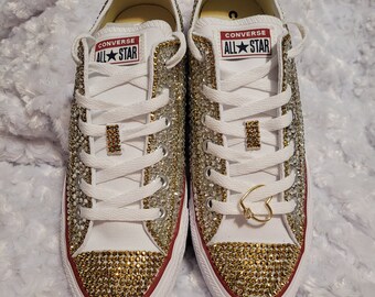 gold sparkly converse
