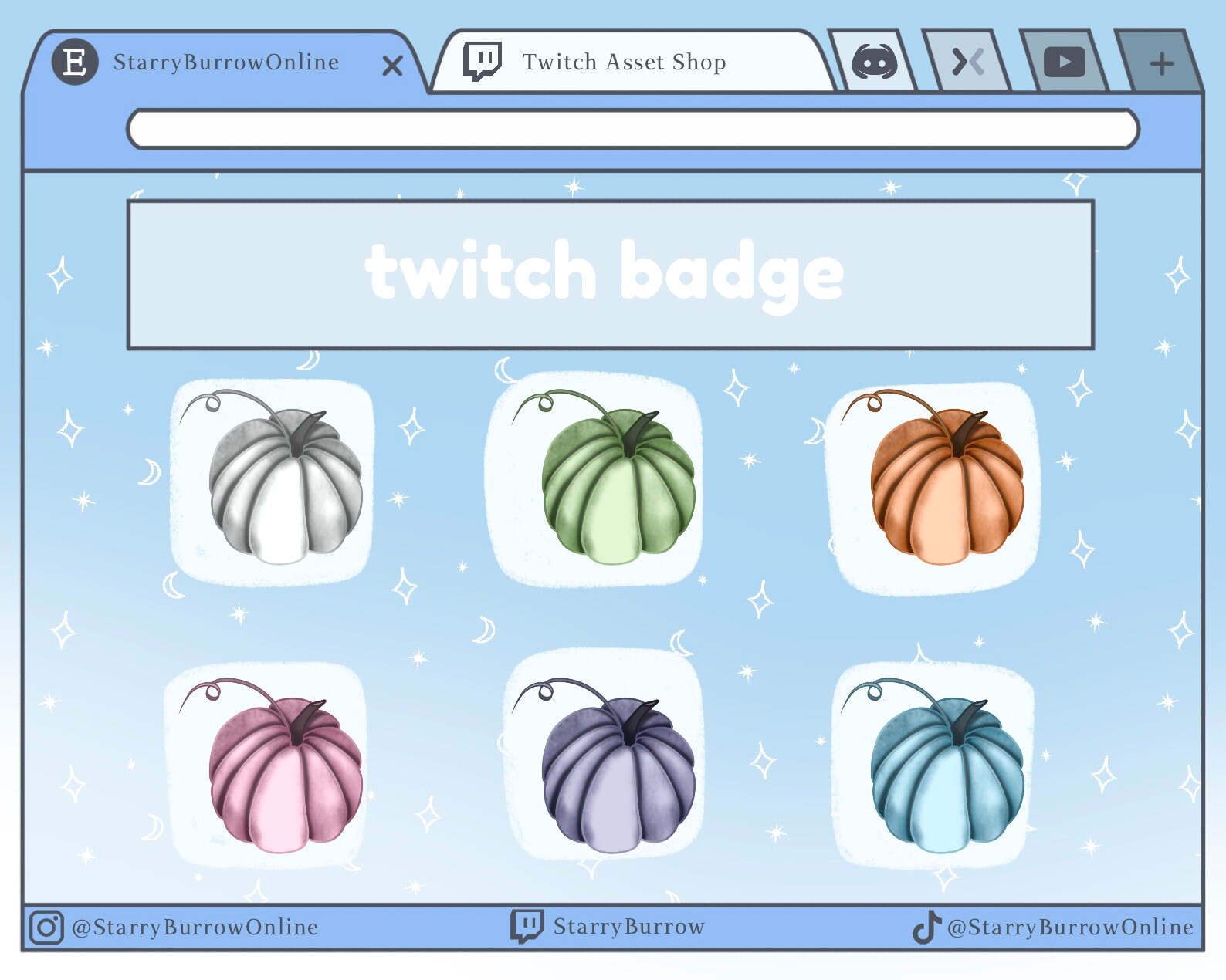 ArtStation - Twitch Sub Badges: Pumpkins
