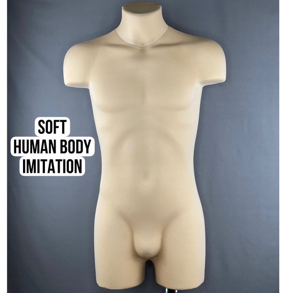 Male anatomic dress form, sewing mannequin, pinnable torso, dressmaker's dummy