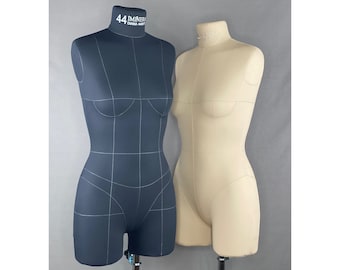 Vestido de Iminera Diana, Líneas de construcción, Totalmente pinable, Maniquí de costura profesional, Torso femenino