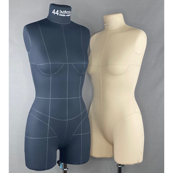 Dress form Iminera Diana, Construction lines, Fully pinnable, Professional sewing mannequin, Female torso