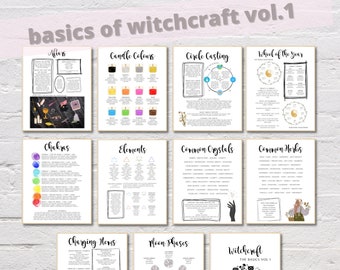 Basics of Witchcraft Vol.1. Printable Grimoire. Book of Shadows. Spellbook. Witchcraft Book.