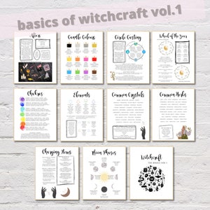 Basics of Witchcraft Vol.1. Printable Grimoire. Book of Shadows. Spellbook. Witchcraft Book.