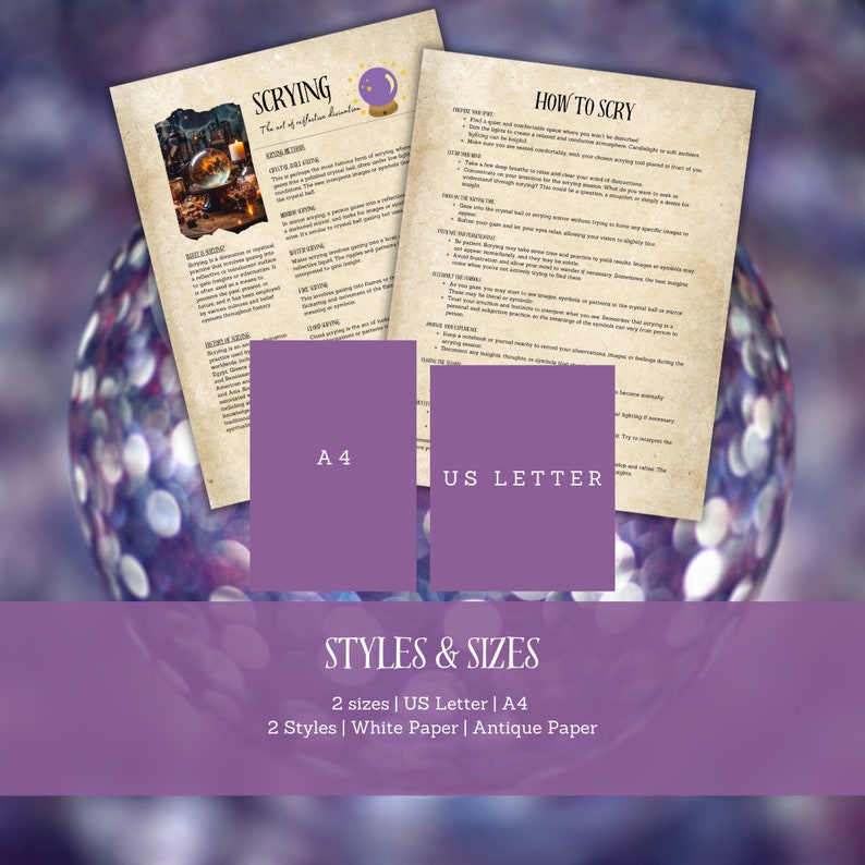 Scrying Printable Grimoire Pages - Etsy