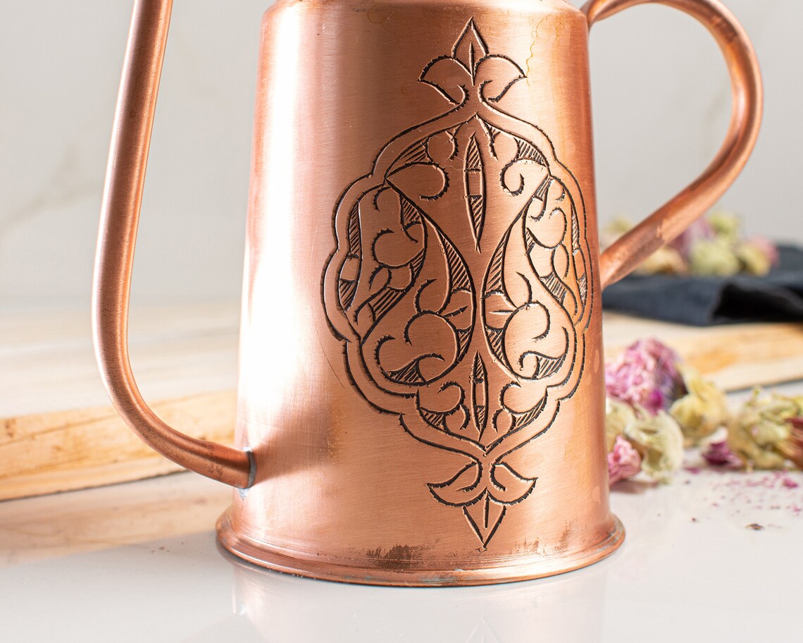 copper olive oil bottle