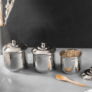Copper Container | Copper Storage Box  | Kitchen Storage | Handmade Sugar Bowl | Spice Jars | Copper Spice Container , Jamjam