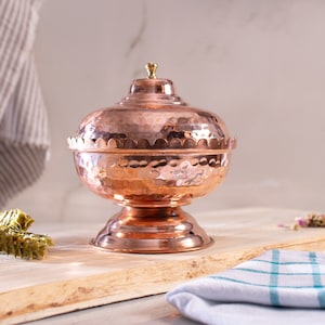 Copper Sugar Bowl , Vintage Sugar Bowl , Copper Delight Bowl , Copper Pot , Home and Kitchen Decor , Decorative Bowl , Hammered Copper