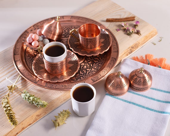 Turkish Coffee Set Copper Coffee Set Coffee Set Coffee Cup Tea